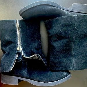 Nine West Black Fold Over Booties